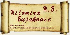 Milomira Bujaković vizit kartica